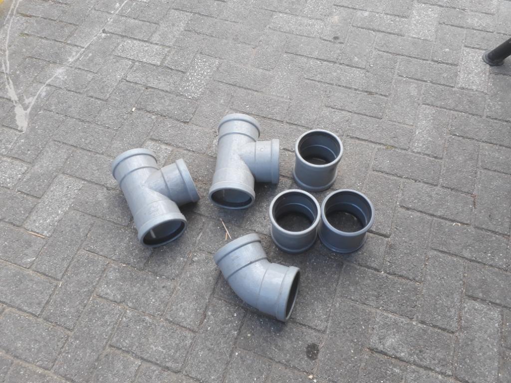PVC koppelstukken 125mm, Doe-het-zelf en Bouw, Afvoer, PVC, Nieuw, Ophalen of Verzenden