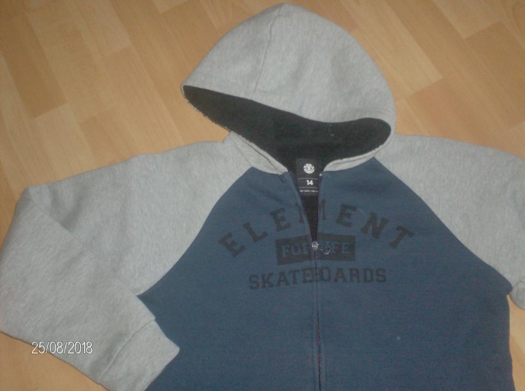 Jas / dikke trui blauw/grijs merk element - maat 14 jaar ska, Gebruikt, Ophalen of Verzenden, Jas, Jongen