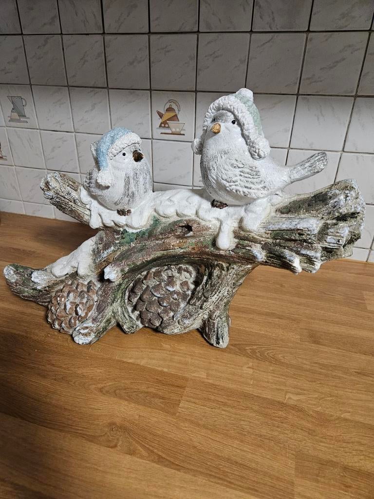Winter vogels op boomstam, Diversen, Ophalen, Zo goed als nieuw