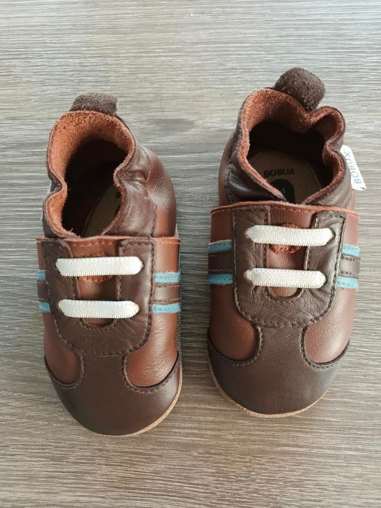 Bobux lederen schoentjes medium 9 - 15 maanden jongen, Kinderen en Baby's, Slofjes, Bobux, Ophalen of Verzenden, Zo goed als nieuw