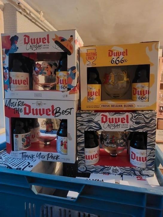 Duvel pakketten, Verzamelen, Ophalen of Verzenden, Zo goed als nieuw, Flesje(s), Duvel