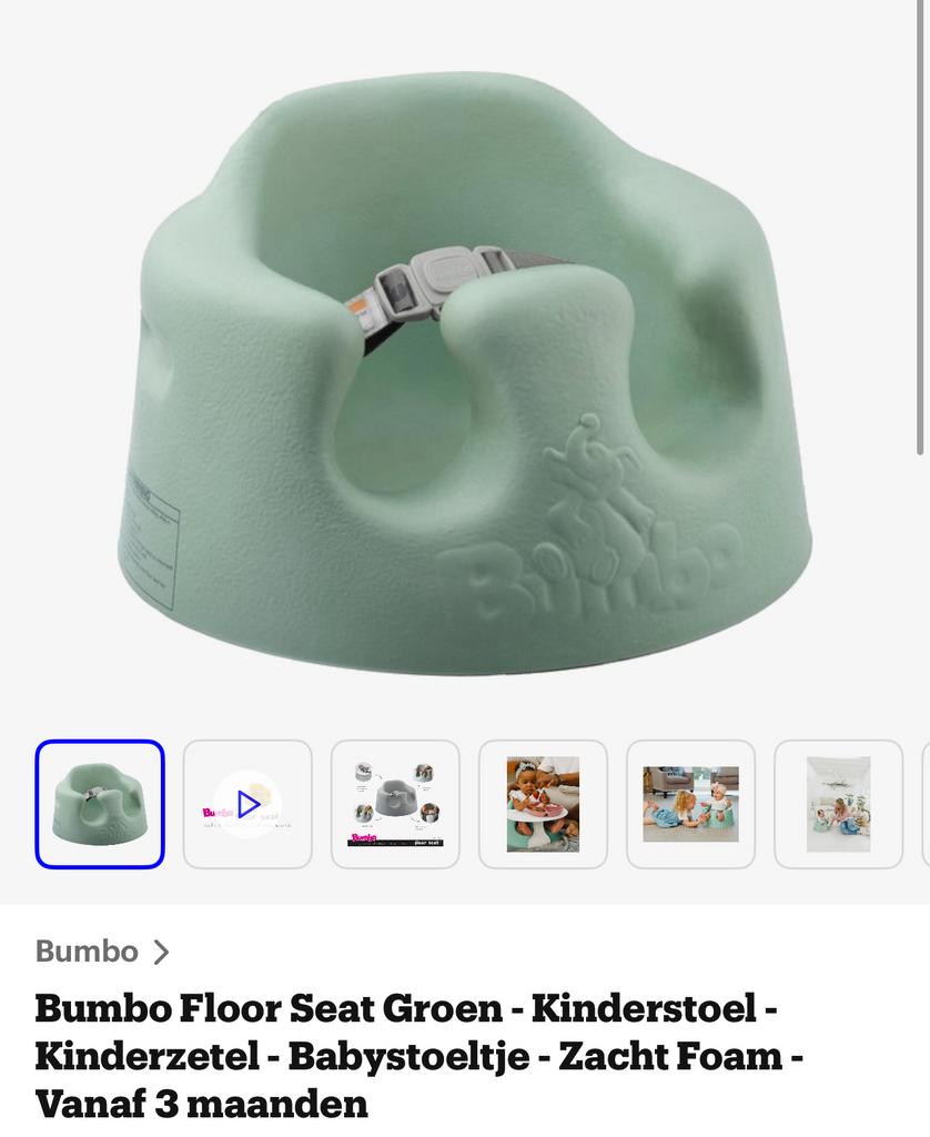 Siège de sol Bumbo vert menthe, Enlèvement, Comme neuf