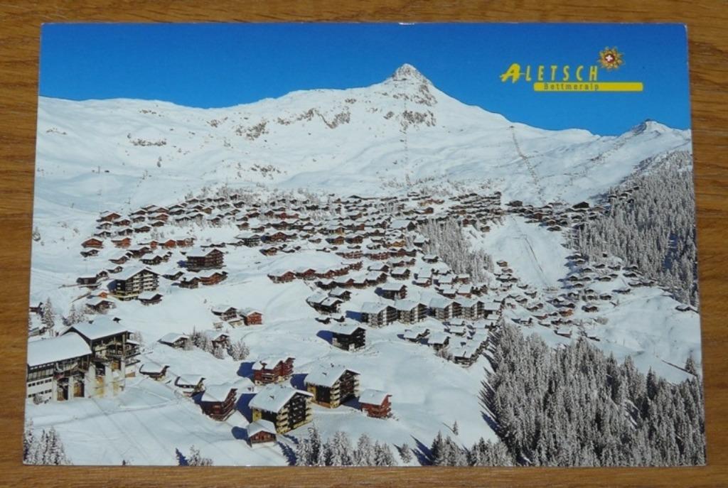 Postkaart, Aletsch Bettmeralp, Zwitserland, jaren'80., Enlèvement ou Envoi, 1980 à nos jours, Non affranchie, Europe autre