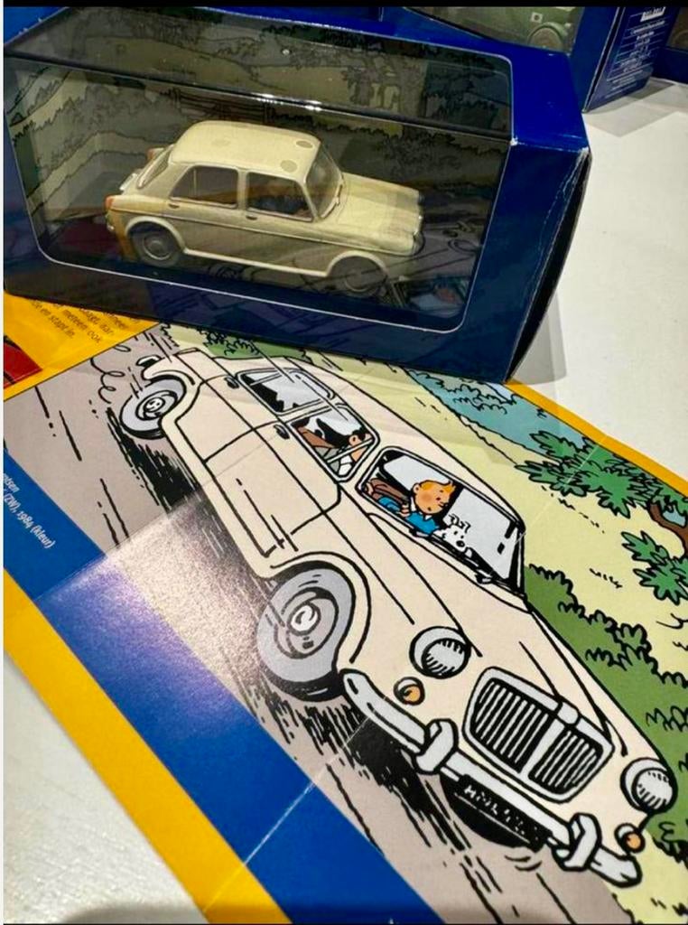 Kuifje auto 1/43 de MG 1100 uit zwarte rotsen, Ophalen of Verzenden, Kuifje, Zo goed als nieuw