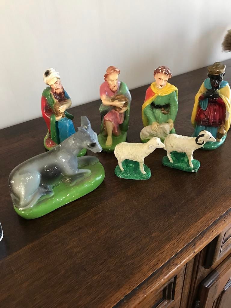 Antieke,kerstbeelden, Ophalen of Verzenden, Gebruikt, Religie