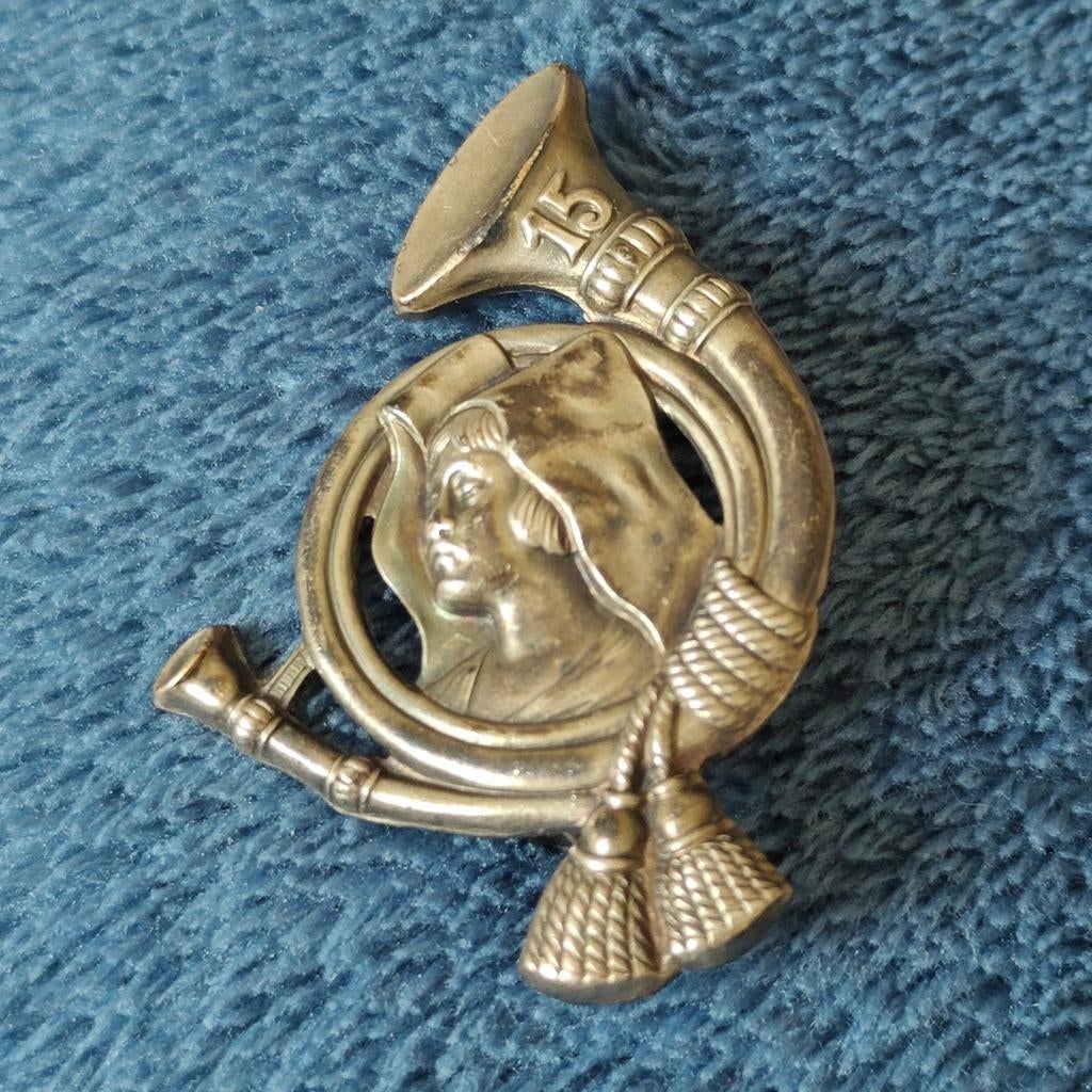 Insigne français du 15e bataillon de chasseurs alpins, Enlèvement ou Envoi, Armée de terre, Emblème ou Badge