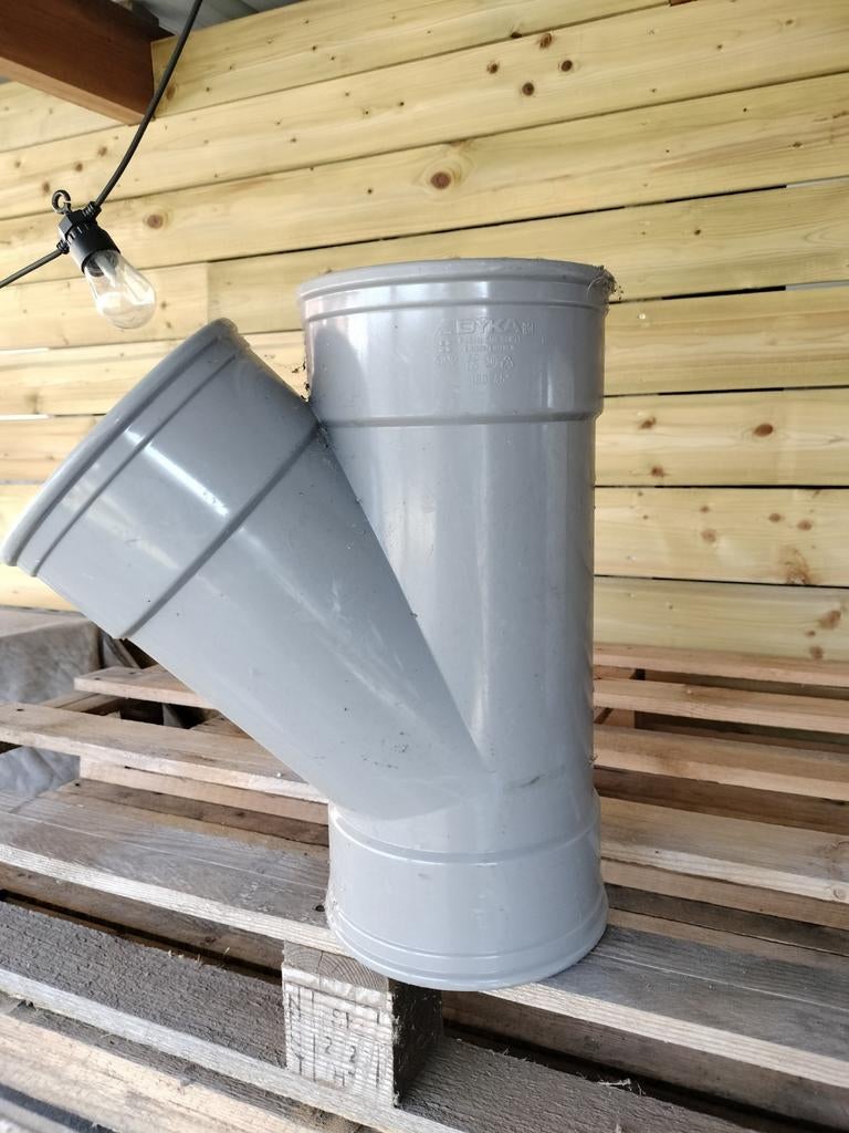 Bocht m-v en T-stuk v-v-v 160, Doe-het-zelf en Bouw, Ophalen, Zo goed als nieuw