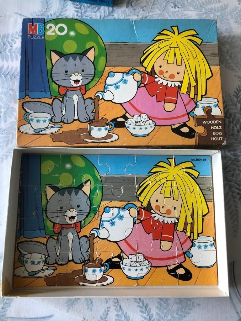 vintage puzzel 20 stukken - kat, Ophalen of Verzenden