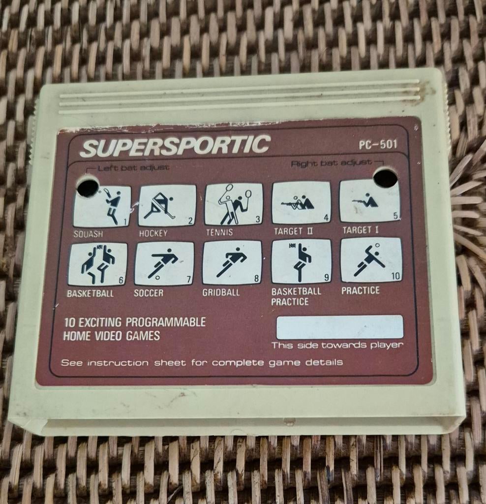 Cartouche de jeu Hanimex Supersports PC 501, Enlèvement