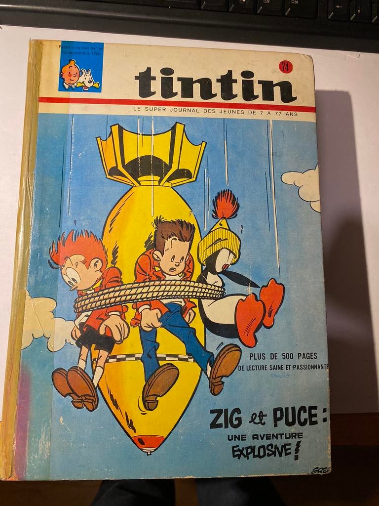 Album TINTIN  74 (9/1966), Utilisé