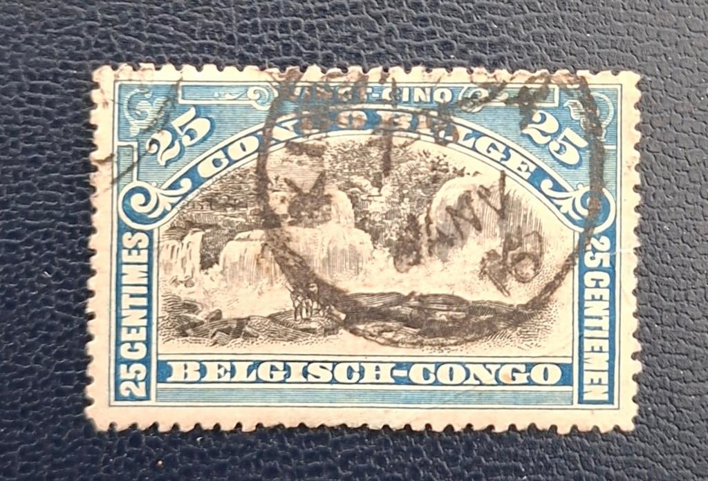 Timbre OBP 67 du Congo belge estampillé, Timbres & Monnaies, Enlèvement ou Envoi, Autres pays, Affranchi