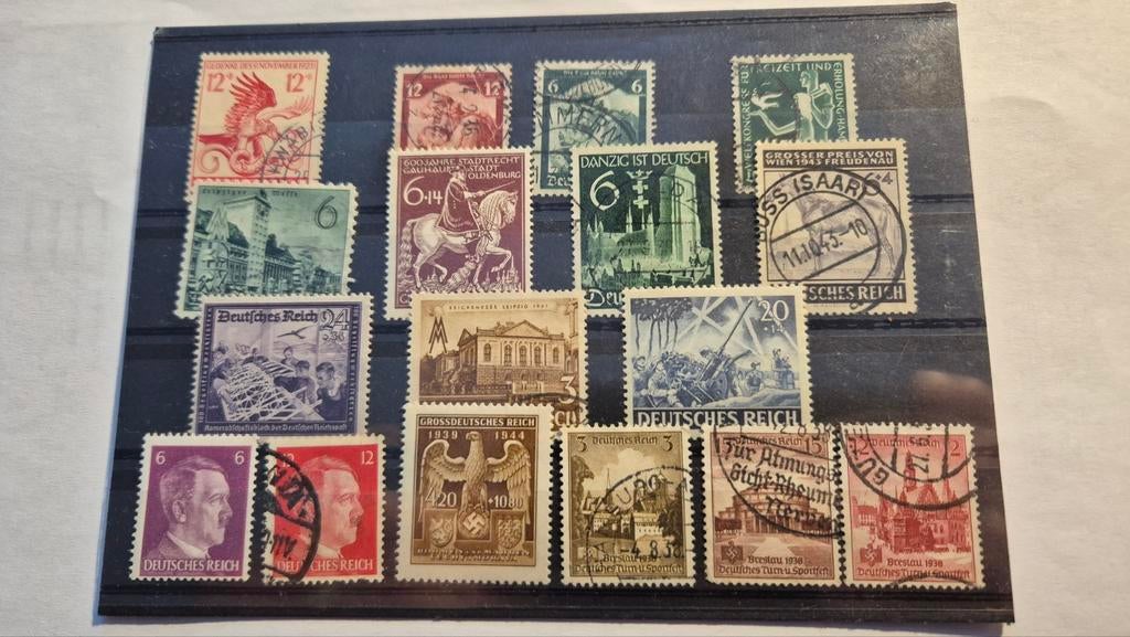 Lot Timbres WW2 Allemagne (2), Collections, Enlèvement ou Envoi, Armée de terre, Autres types