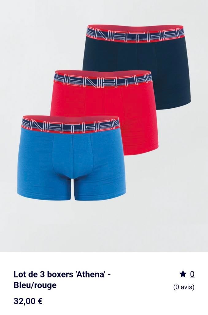 Set van 3 boxershorts 'ATHENA'/ Maat: L/ Nieuw/ Waarde: €32, Ophalen, ATHENA, Boxer