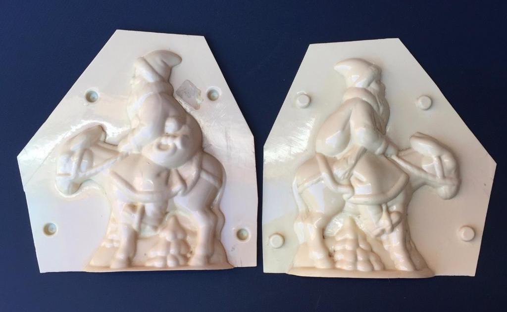 Chocoladevorm, PVC, kerstman op paard jaren '80 / eighties, Antiek en Kunst, Ophalen of Verzenden