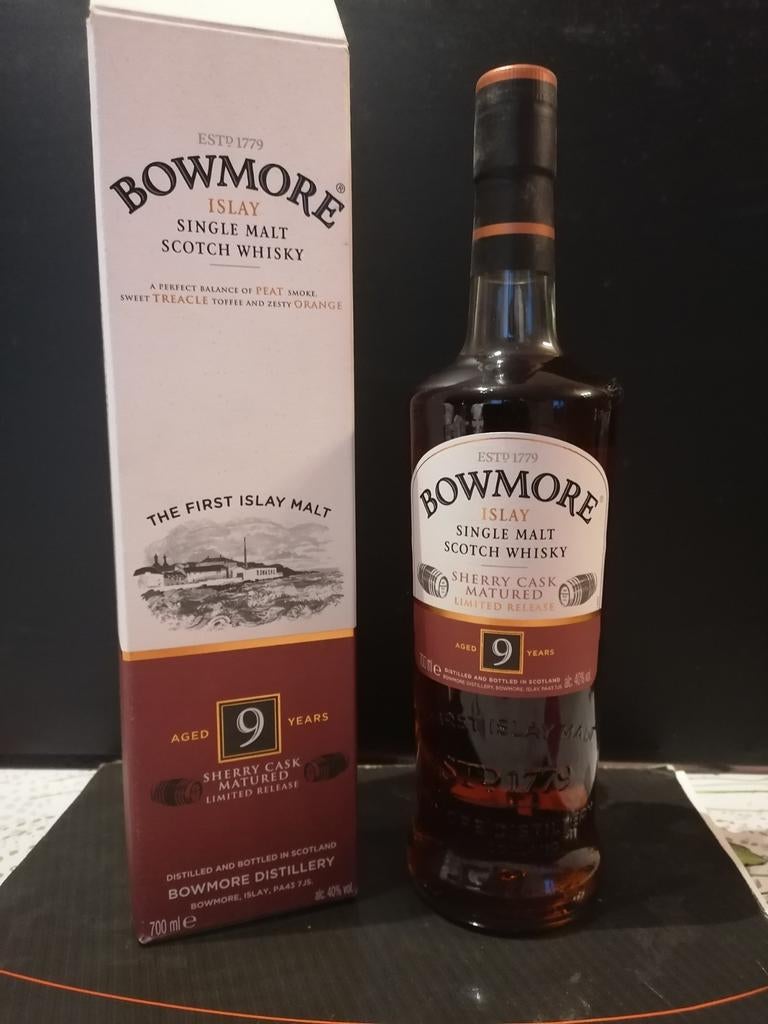 Whisky-Bowmore Islay Single Malt-Sherry Cask-9 ans-Ed lim, Ophalen, Nieuw