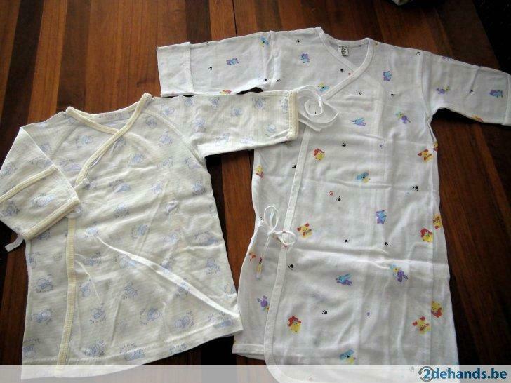 2 Babys body/kimonos 0-3M, Ophalen of Verzenden, Gebruikt, Jongetje of Meisje