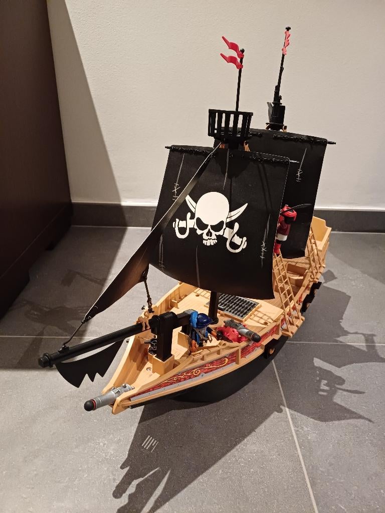 Playmobil 6678 Pirates - piratenboot, Kinderen en Baby's, Speelgoed | Playmobil, Ophalen of Verzenden, Zo goed als nieuw, Complete set