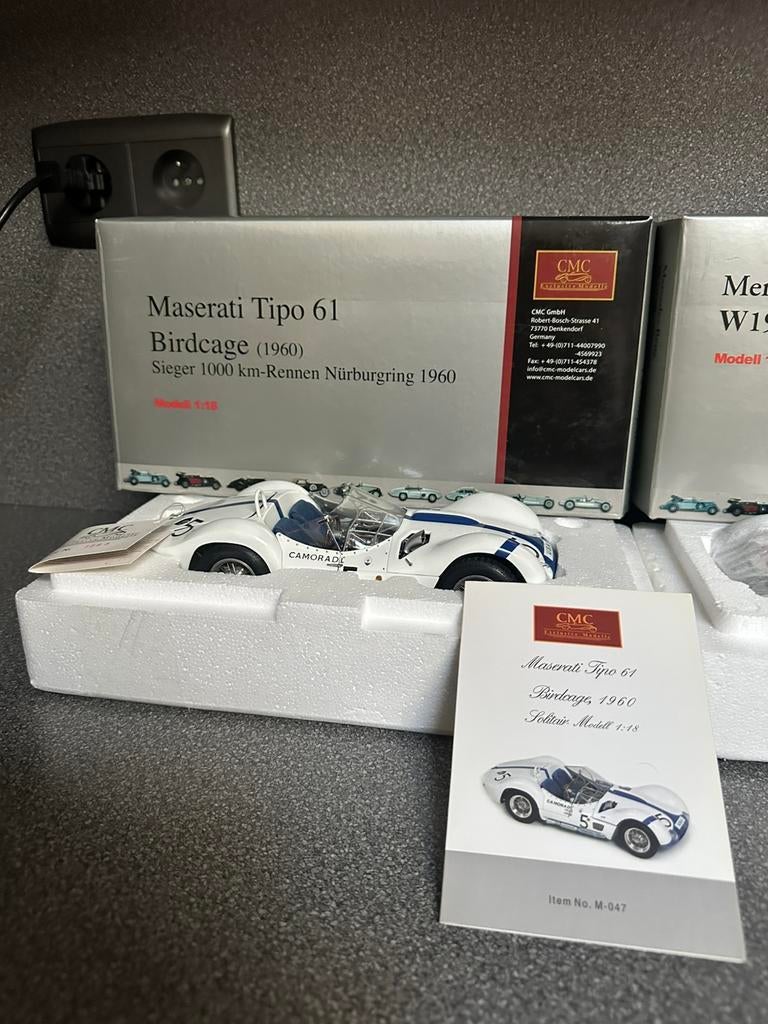 Maserati Tipo 61 Birdcage (1960) Mercedes-Benz W196 R CMC, Ophalen of Verzenden, Zo goed als nieuw