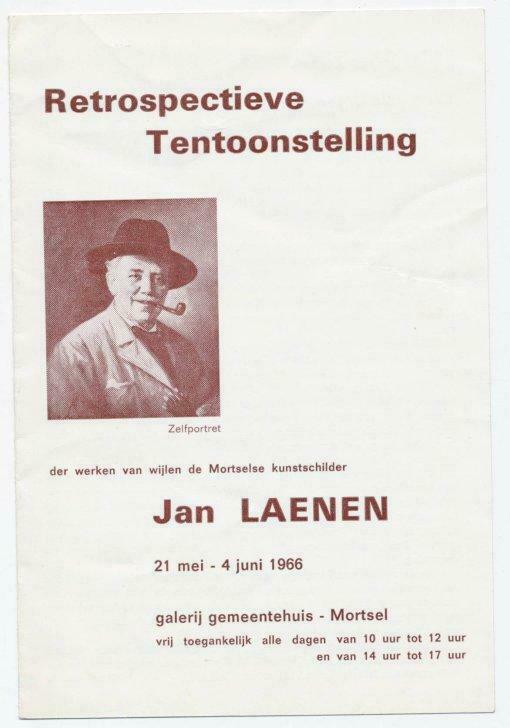 Doodsprentje en folder vr Retrospectieve Jan Laenen, Gebruikt