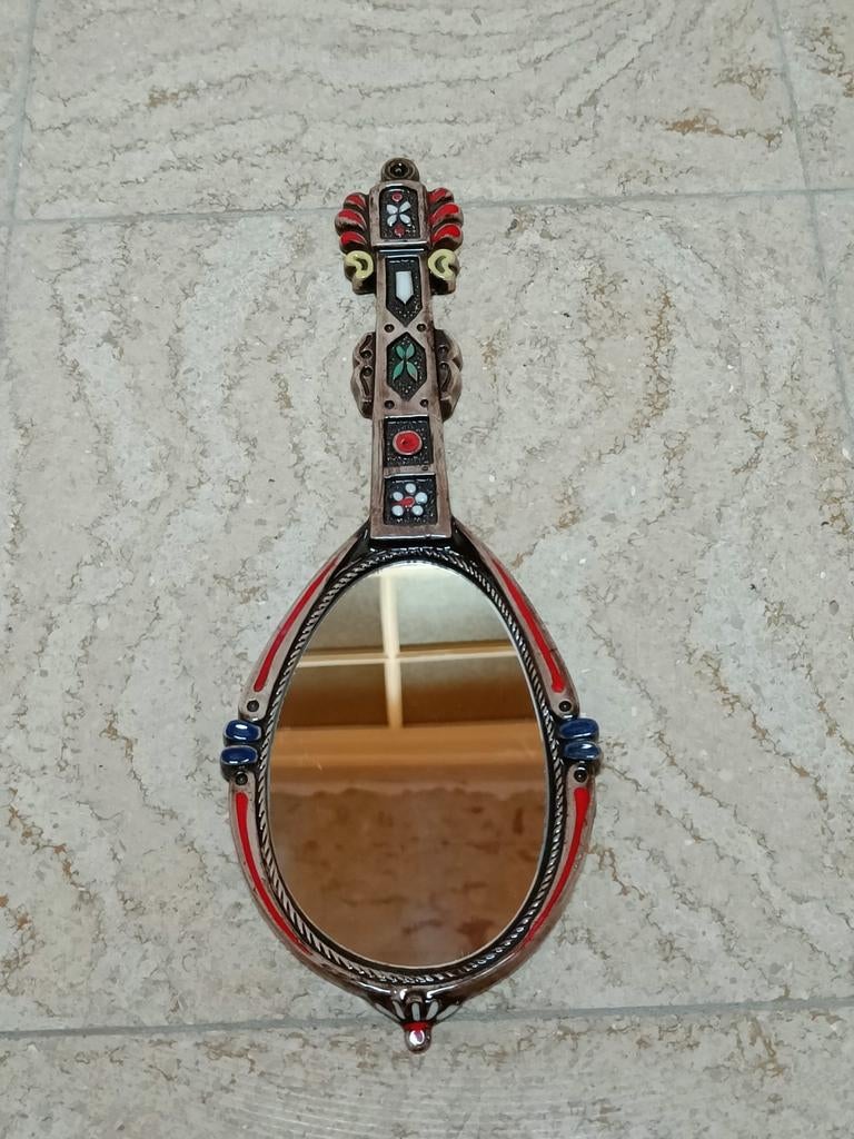 Vintage keramiek hangspiegel jaren 70, Ophalen