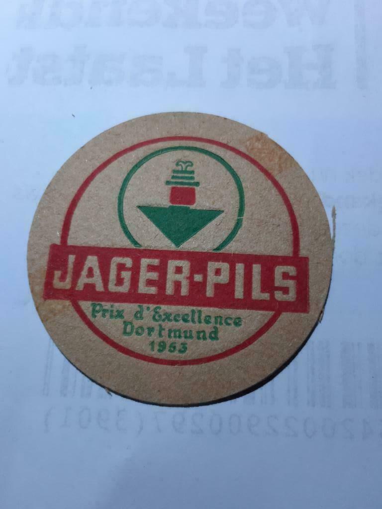 oude bierkaartje: Jager Pils, Ophalen of Verzenden