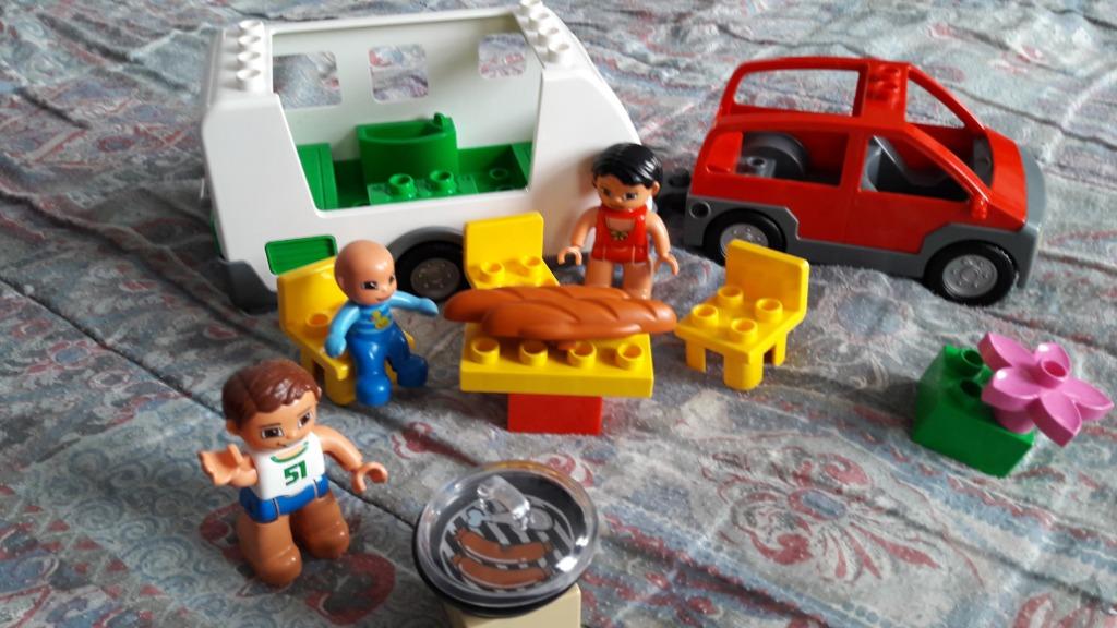 duplo 5655 caravan met auto, Ophalen of Verzenden, Duplo