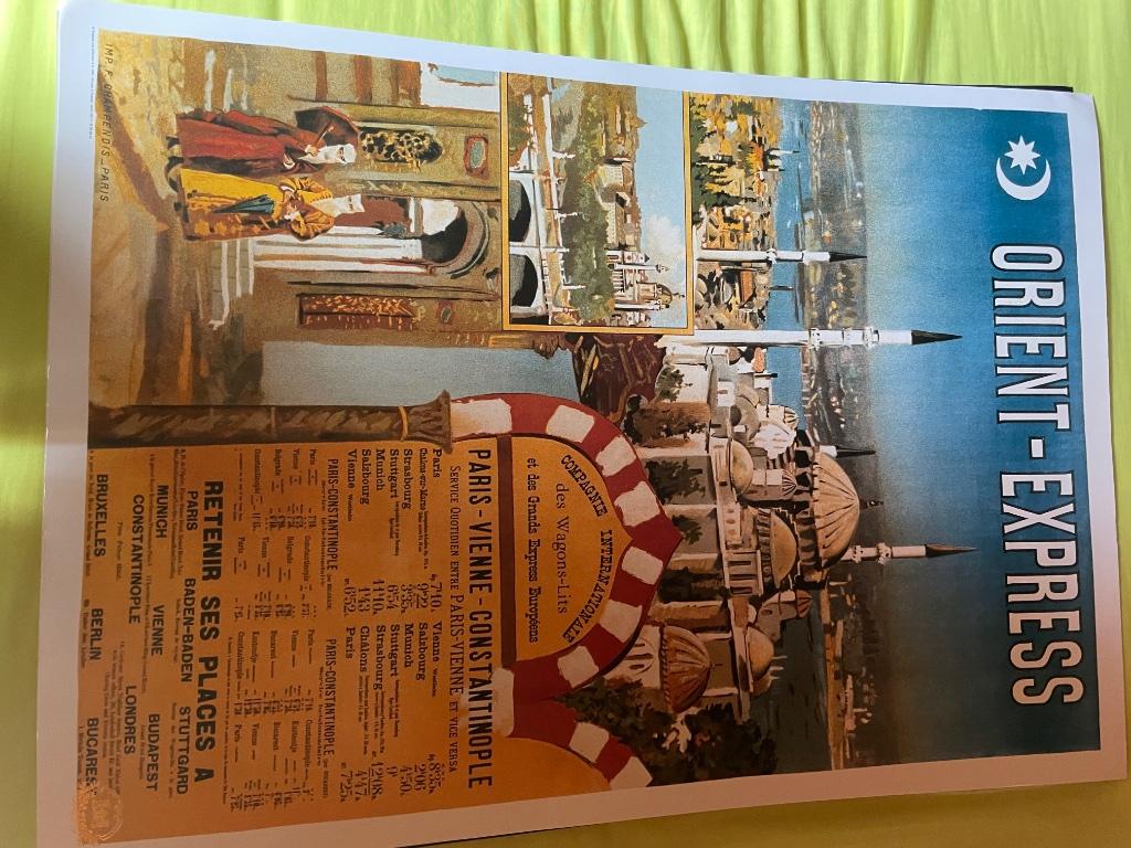 Posters van Wagon Lits, Deurposter of groter, Ophalen of Verzenden, Reclame, Rechthoekig Staand