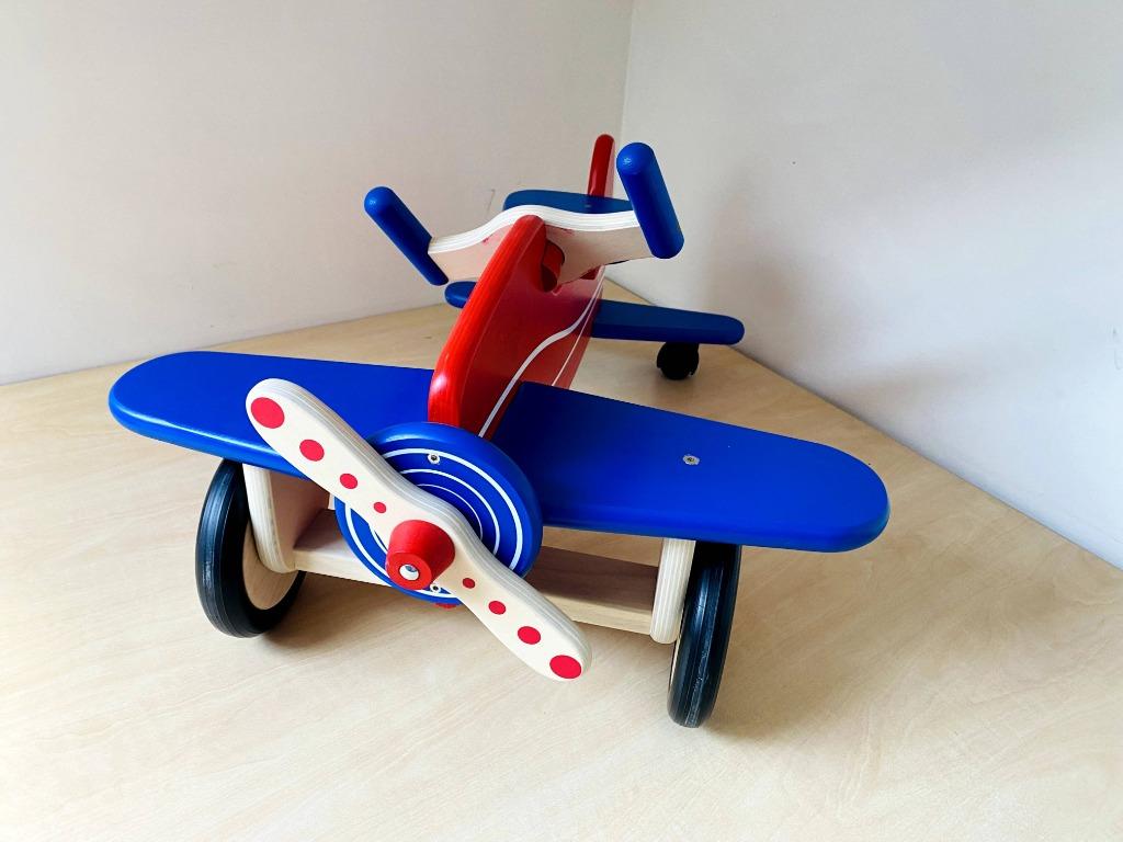 Draisienne / trotteur - Avion en bois pour enfant - Pintoy, Ophalen, Zo goed als nieuw, Jongen of Meisje