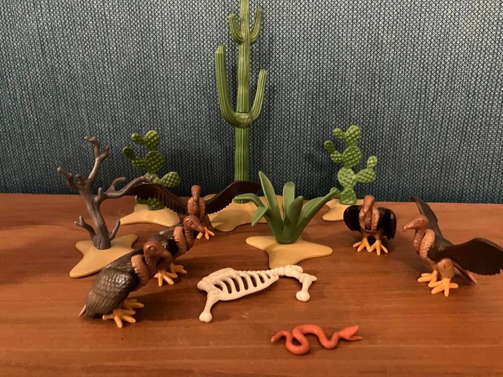 Playmobil Set western/ woestijn gieren cactussen, Ophalen of Verzenden, Zo goed als nieuw, Los Playmobil