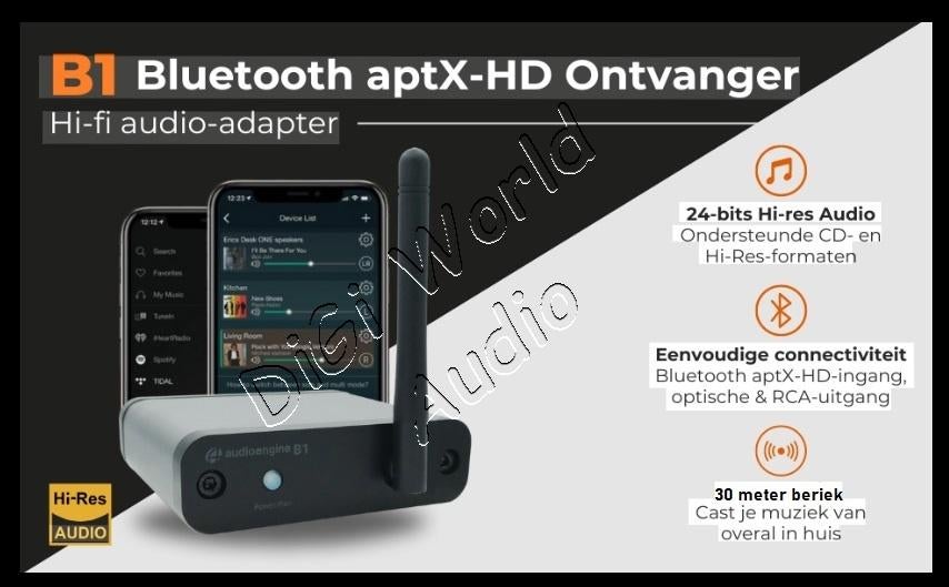Audioengine B1 Bluetooth avec DAC intégré, TV, Hi-fi & Vidéo, Enceintes, Neuf, Autres types, Autres marques, Enlèvement ou Envoi