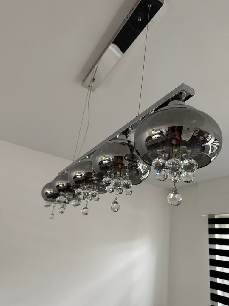 Hanglamp– Eetkamer & Woonkamer, Huis en Inrichting, Lampen | Kroonluchters, Ophalen, Zo goed als nieuw, Glas