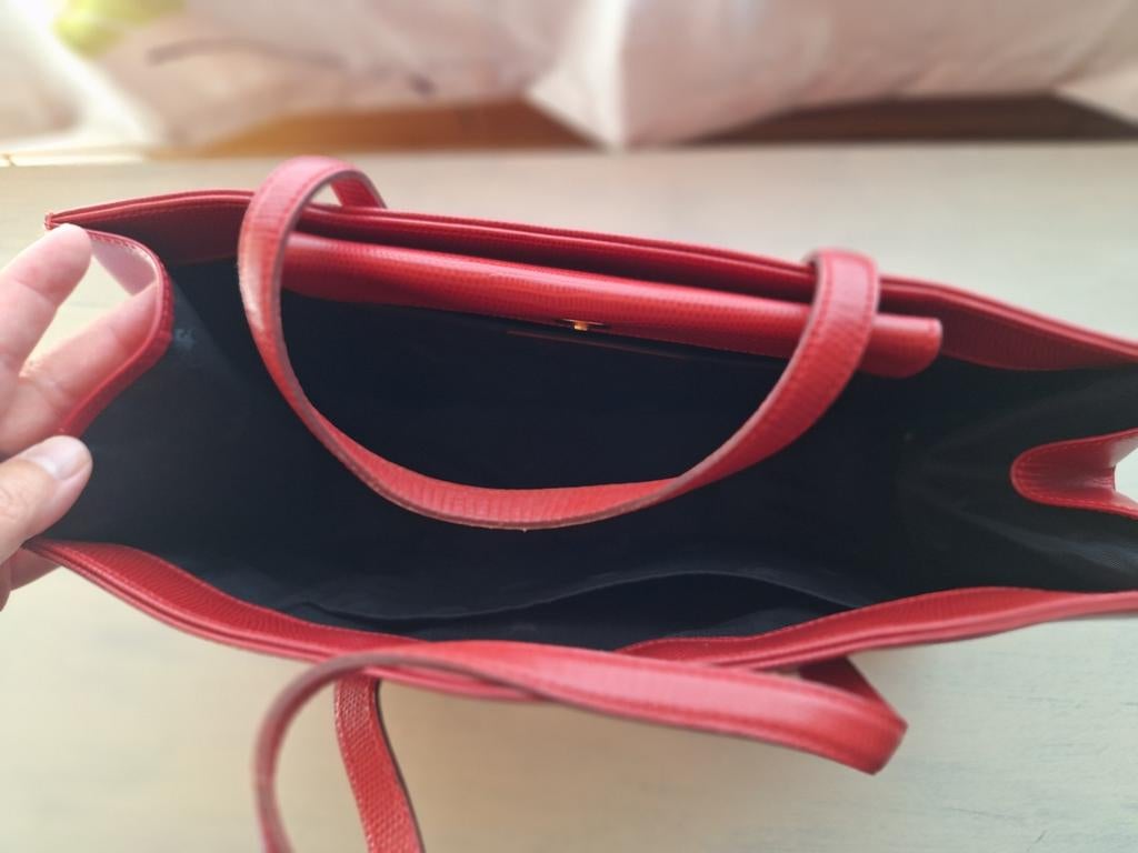 Rode handtas, Ophalen of Verzenden, Zo goed als nieuw, Handtas