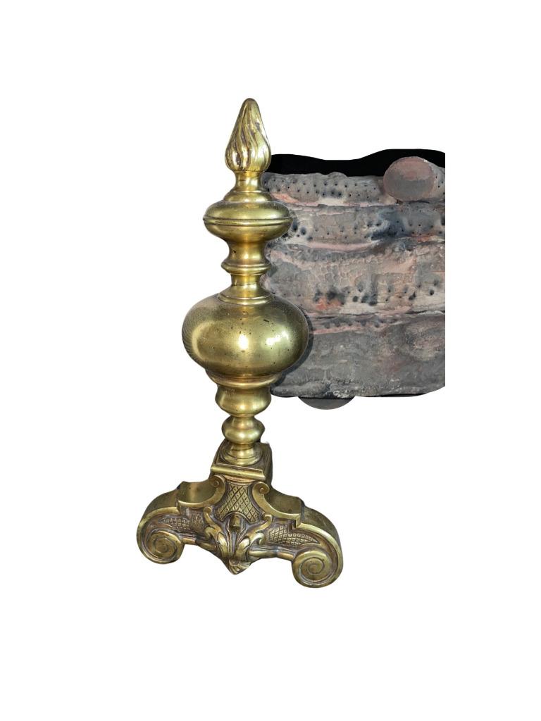 Paire de Chenet en Bronze, Enlèvement, Bronze