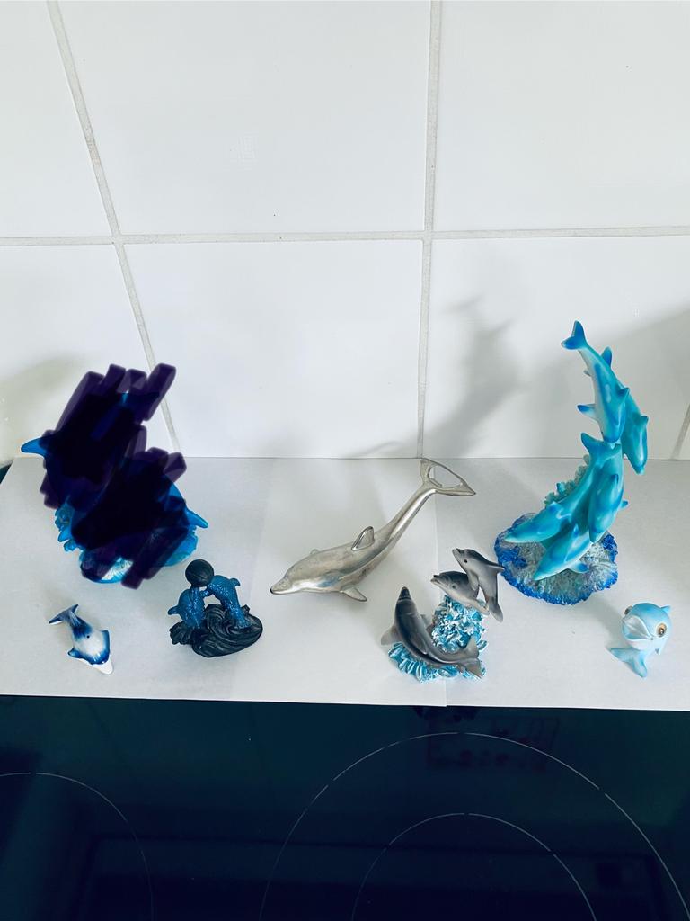 Lot de 5 figurines de dauphin, Enlèvement ou Envoi, Utilisé, Autres, Statue ou Figurine