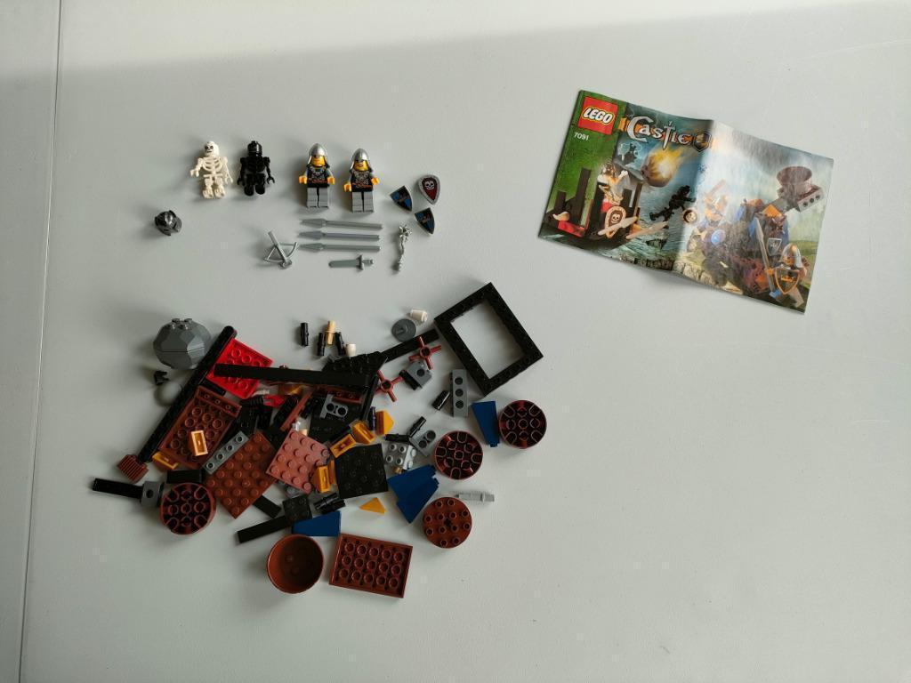 Lego Castle 7091 Knights' Catapult Defense, Ophalen of Verzenden, Gebruikt, Complete set, Lego