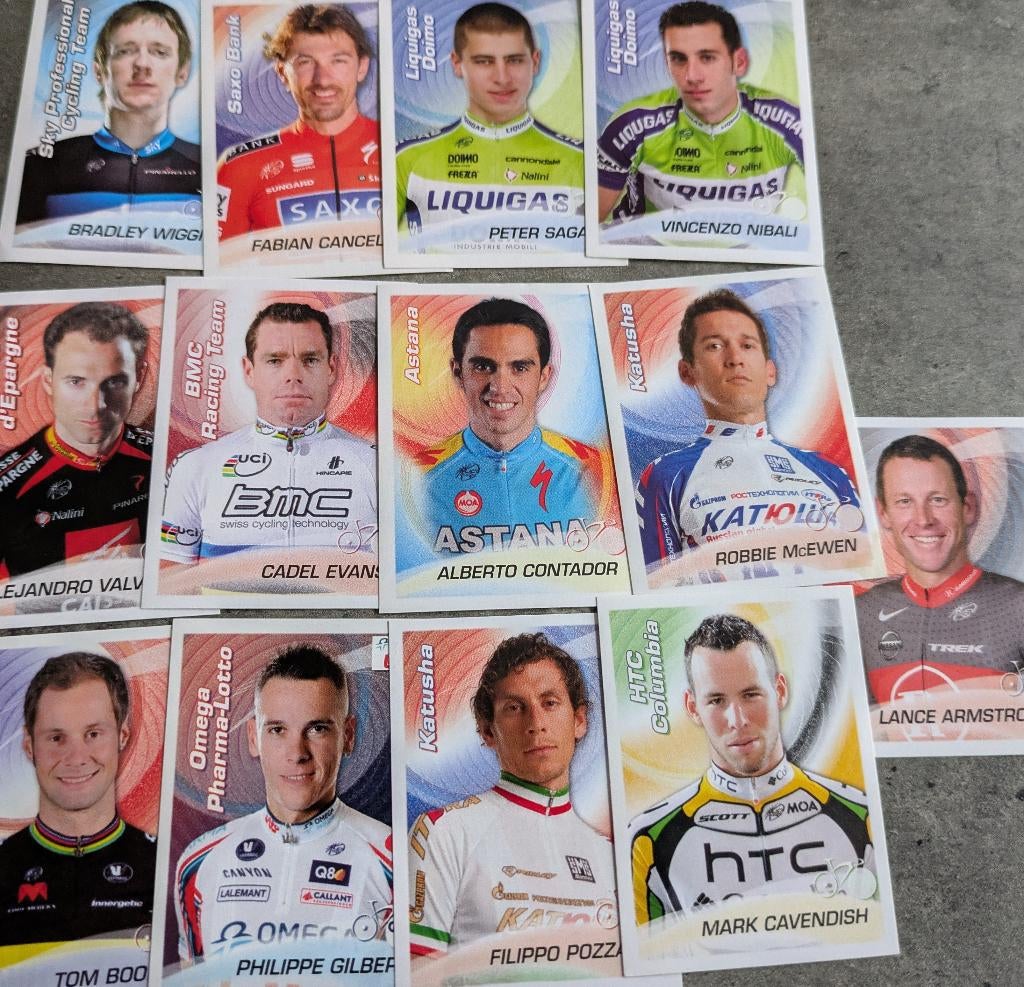 PANINI SPRINT 2010 WIELRENNERS 13X STICKERS toppers !!, Ophalen of Verzenden, Nieuw