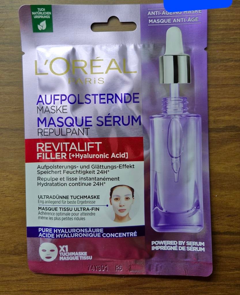 L oreal revitalift gezichtsmasker, Ophalen