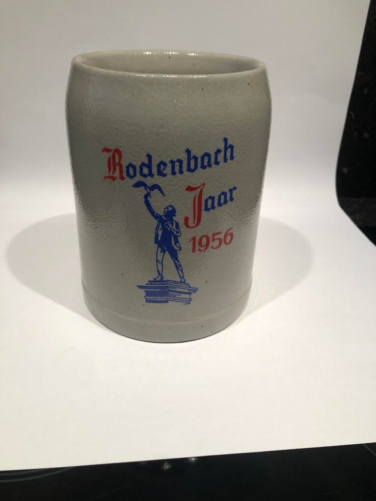 RODENBACH 1956 bierpot bierpul bierkroes pul kroes, Ophalen of Verzenden, Gebruikt, Pul(len), Overige merken