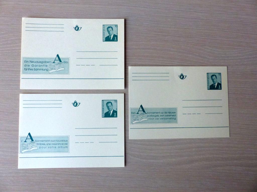 3 Geïllustreerde briefkaarten NL - FR - D - Abonnement, Ophalen of Verzenden