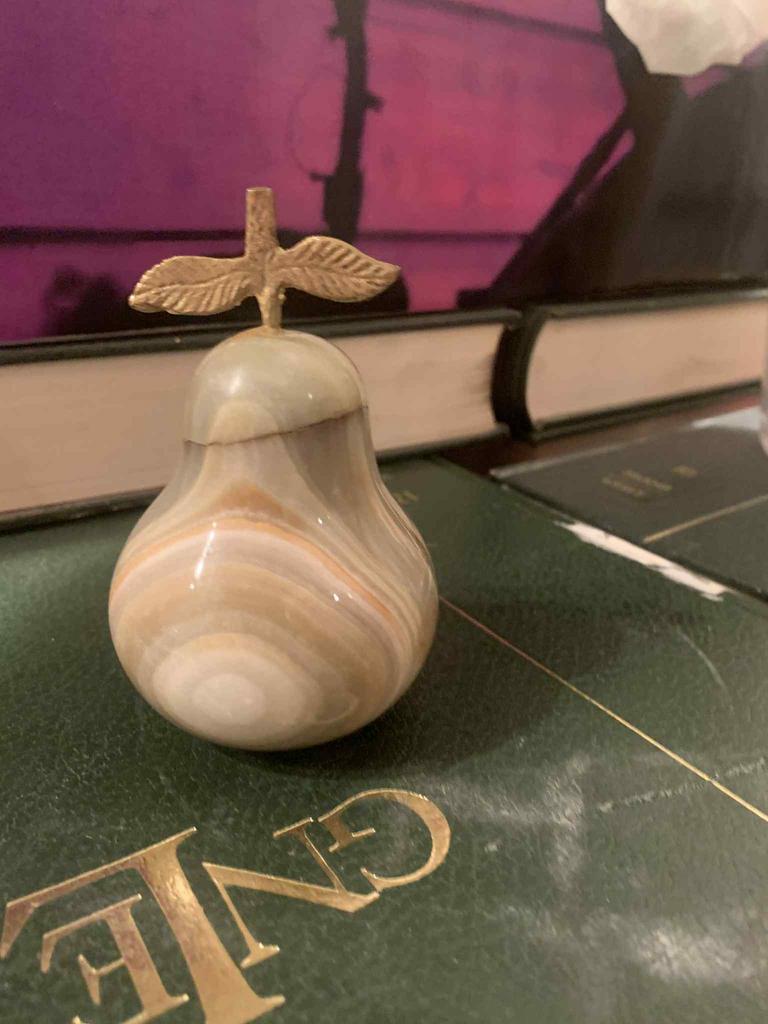 decoratieve onyx marmeren peer, Antiek en Kunst, Ophalen of Verzenden