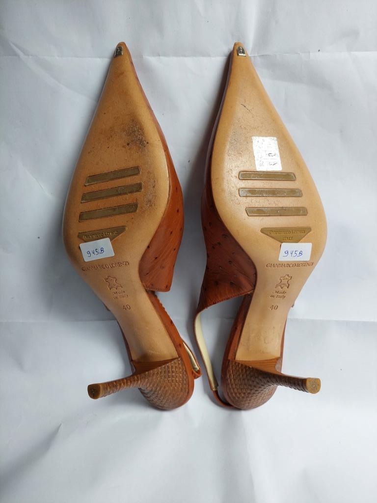 945B* GIANMARCO LORENZI luxe volleren bruine sandalen (40), Pumps, Bruin, Verzenden, Nieuw