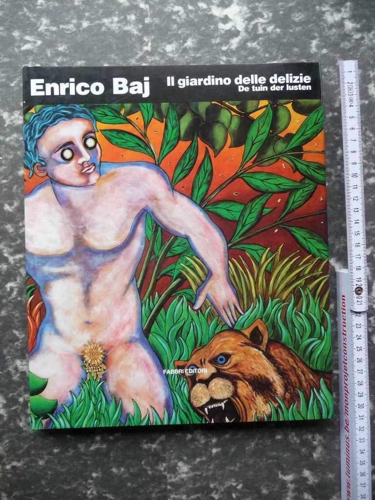 BOEK ENRICO BAJ - DE TUIN DER LUSTEN - PMMK OOSTENDE, Peinture et dessin, Enlèvement ou Envoi, Comme neuf, WILLY VAN DEN BUSSCHE