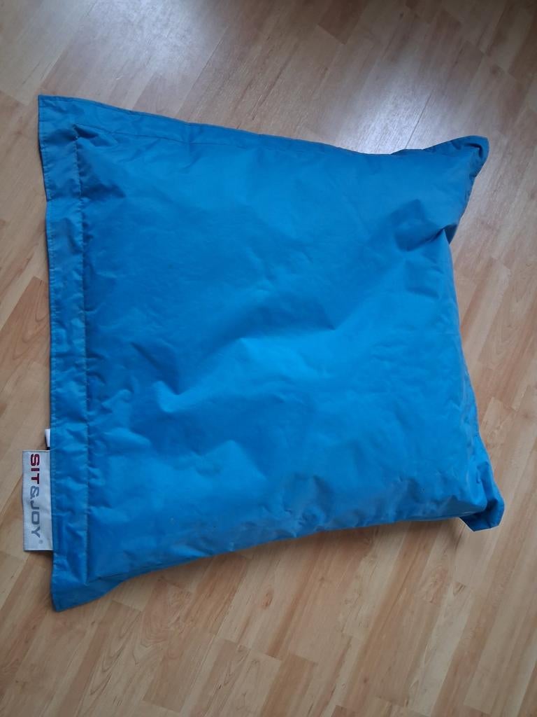 Chouette coussin pouf turquoise 78cm, Enlèvement, Comme neuf, Autres couleurs, Pouf