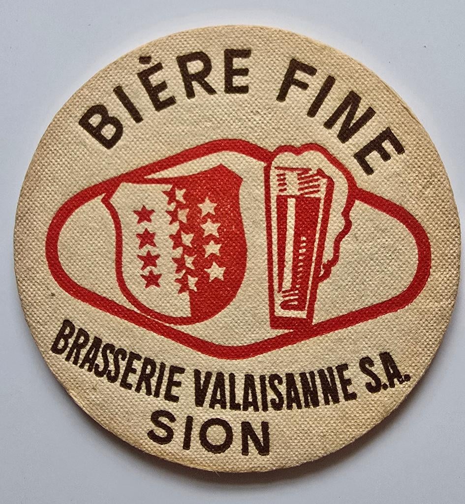 SION sous-bock bierviltje bierdeckel coaster, Collections, Enlèvement ou Envoi, Utilisé, Sous-bock