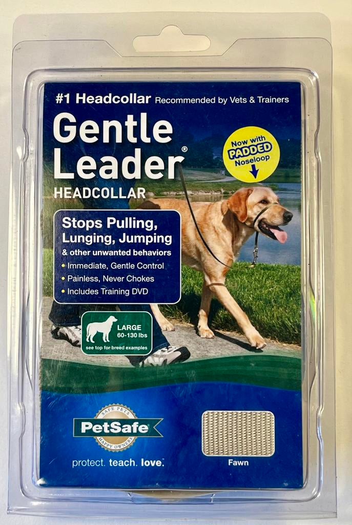 Gentle leader - Halsband zachte controle - Beige - Nieuw, Ophalen of Verzenden, Zo goed als nieuw
