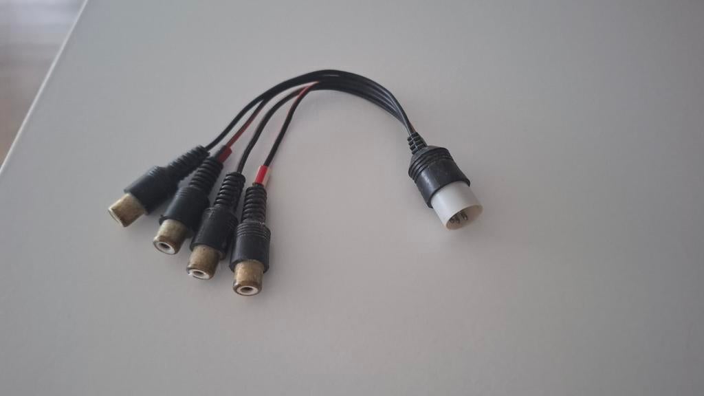 Adaptateur DIN mâle - RCA femelles, Enlèvement ou Envoi, Utilisé, Moins de 2 mètres, Autres câbles