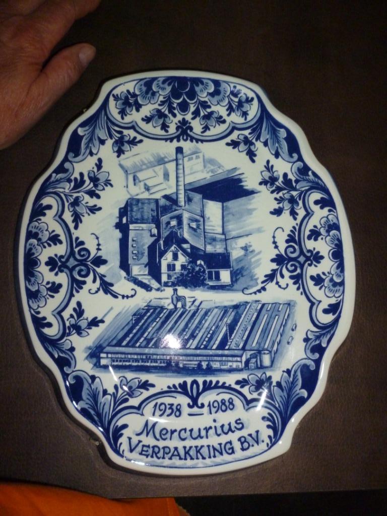 Delft Blue t'Delftsche Huys Mercurius Verpakking 1938-1988, Ophalen of Verzenden