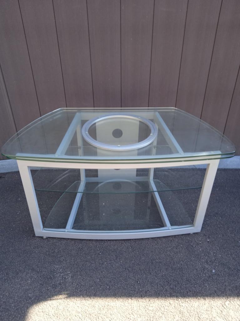 Meuble TV métal et verre, Enlèvement, Comme neuf, Verre