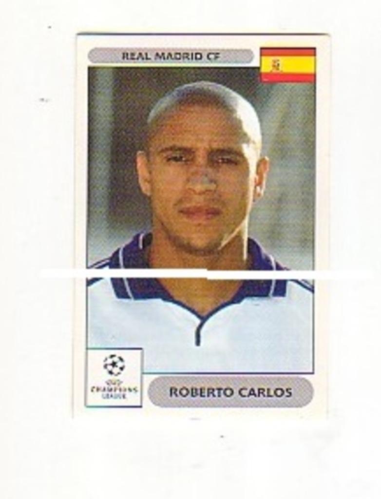 Panini Champions League Real Madrid Roberto Carlos 2000 - 01, Verzamelen, Verzenden, Zo goed als nieuw, Poster, Plaatje of Sticker