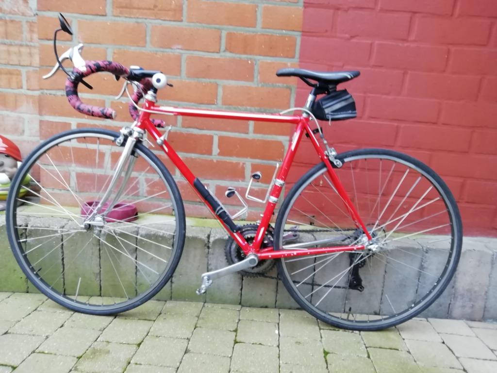 Koersfiets, racefiets, gelugd stalen frame. Retro stijl., Fietsen en Brommers, 28 inch, Gebruikt, Staal, Heren